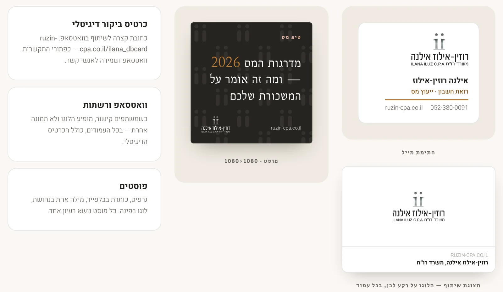 Email signature, post and share preview of Ruzin-Iluz Ilana