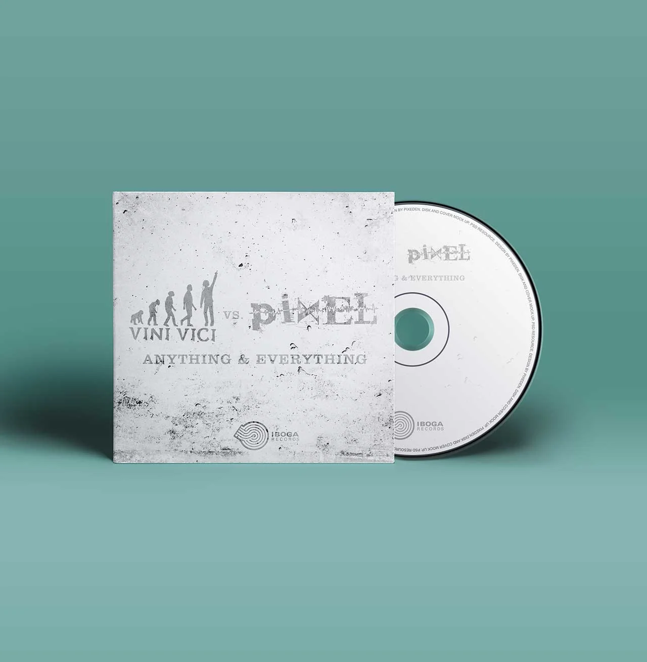 עטיפת התקליטור Anything and Everything של VINI VICI נגד Pixel בלייבל IBOGA Records