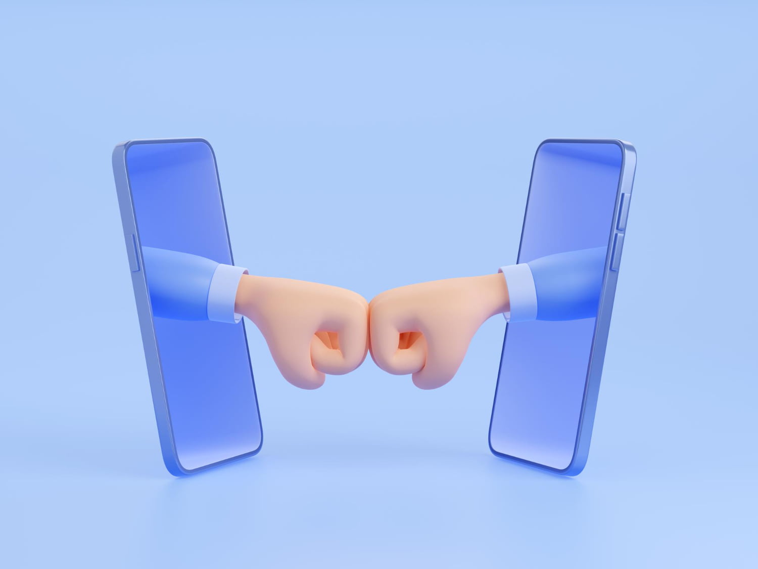 3d-hands-from-mobile-phones-fists-bump